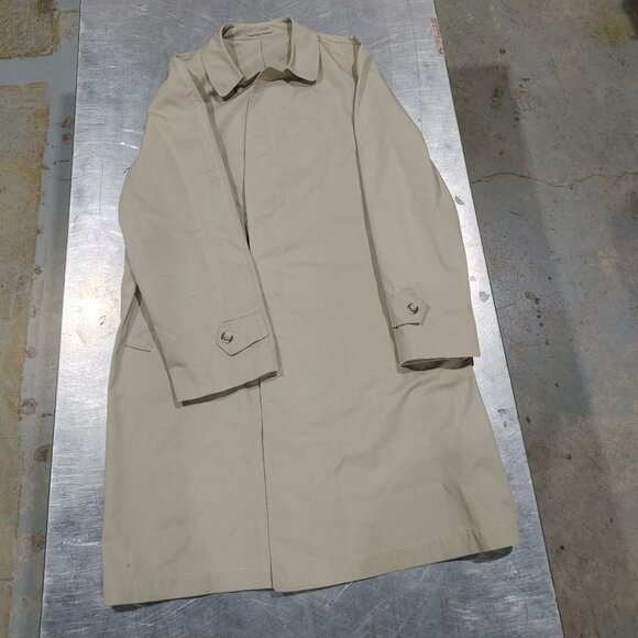 Excellent Condition Permanent Press Terylene & Cotton Top Coat Tan - Picture 1 of 2